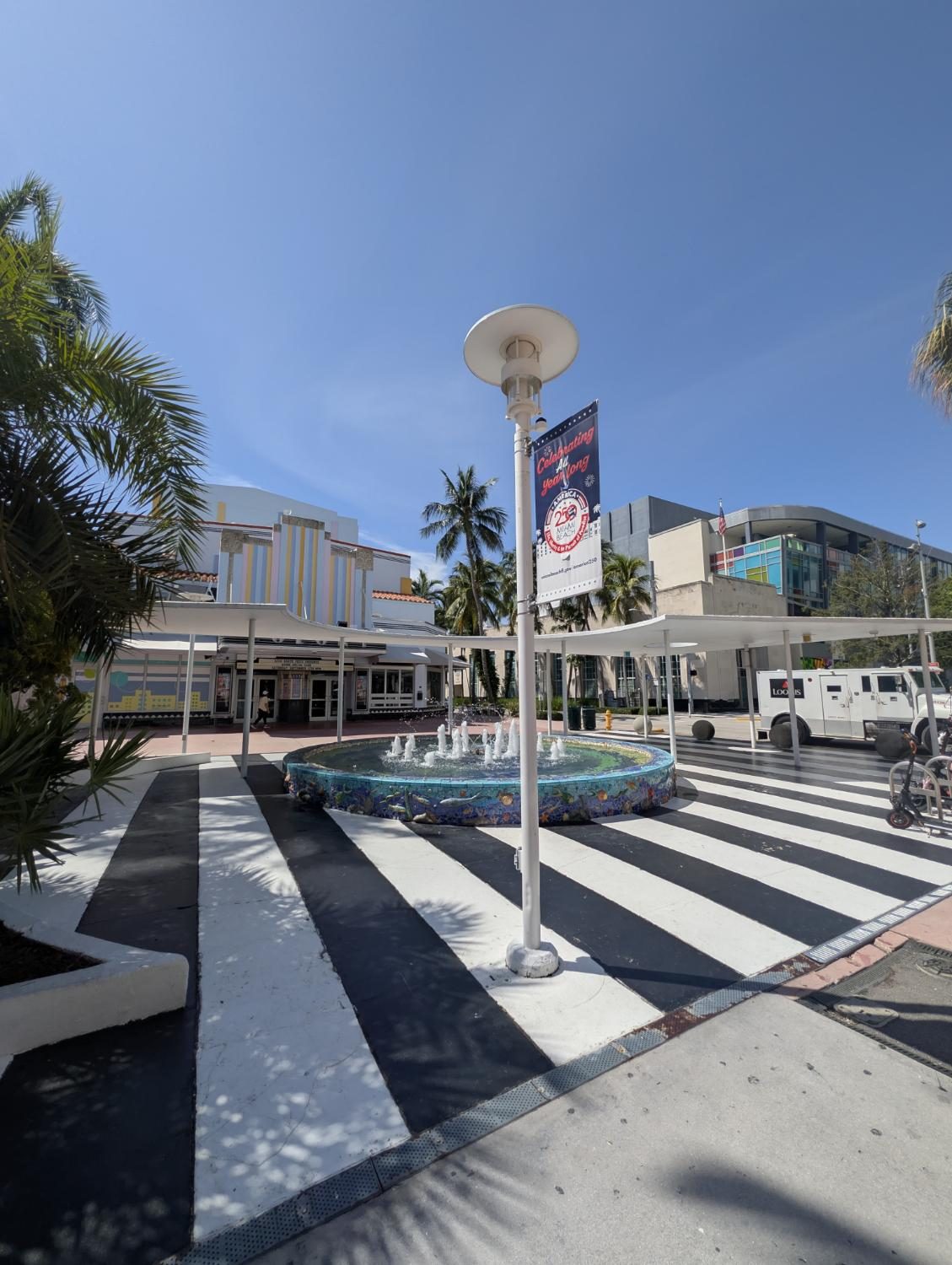 Fountain in front of Colony Theatre, 2026